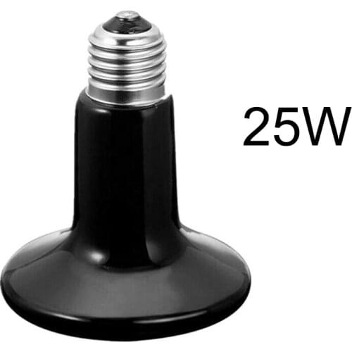 25-200W Ceramic Heating Light Reptile Brooder Incubator Infrared Emitter Lamp Natural Infrared Emission High Thermal