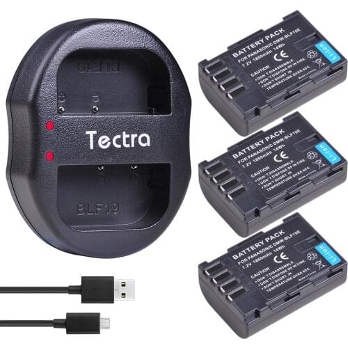 3pcs DMW-BLF19E DMW-BLF19 Camera Battery DMW BLF19 BLF19 BLF19E battery+USB Dual Charger for Panasonic Lumix GH3 GH4 GH5 G9