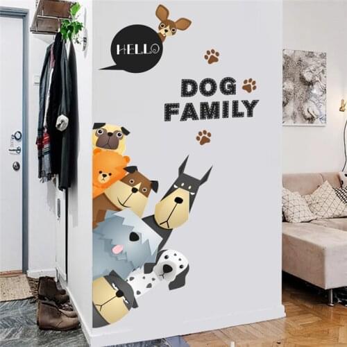 3D Vivid Cats Dogs Pet Paw Wall Sticker Decals Toilet Stickers Bathroom Room Decoration Animal Art Sticker Wall Poster Mural