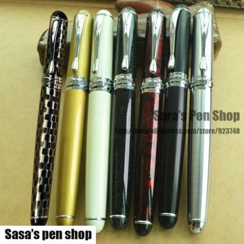 LOTS OF 7 PCS JINHAO X750 NOBLE 18KGP 0.7mm BROAD NIB FOUNTAIN PEN 7 COLORS