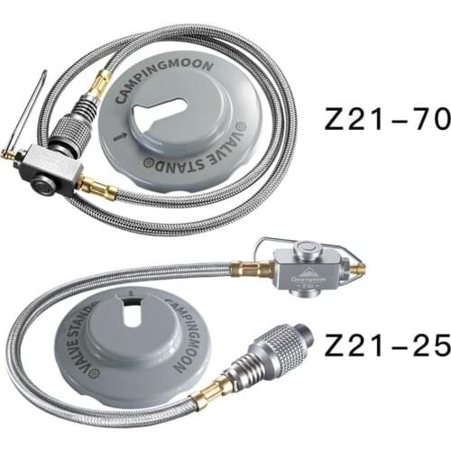 CAMPINGMOON Camping Gases Stoves Adaptor Flat Gas Tanks Connection Wire with Valve Flat Connection Line Stove Accessories