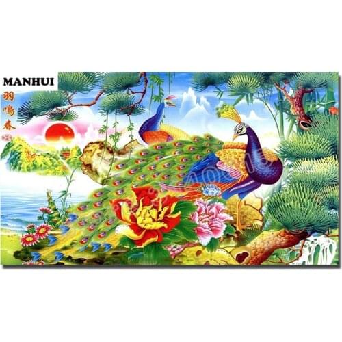 Diamond Painting Beautiful peacock Cross Stitch Diamond Embroidery 5D Diy Diamond Mosaic Picture Rhinestones Gift Resin BFC270