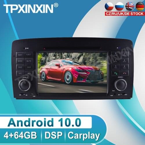 Android 10.0 Car 64GB DVD Player GPS Navigation For Mercedes Benz R W251 2006 2007 2008 2009-2012 System Auto Radio Multimedia