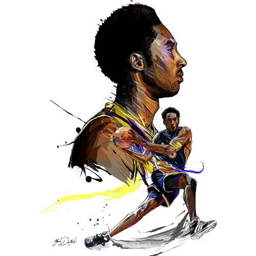 Basketball star Kobe poster art print silk or canvas 16x24 24x36 inch living room bedroom decoration