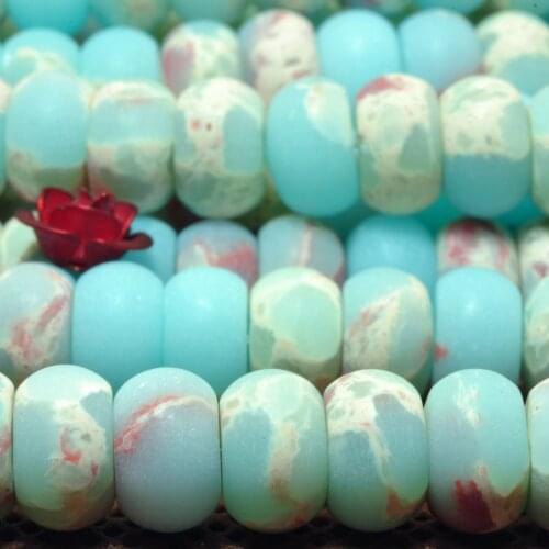 Impression Jasper Matte Rondelle Beads Wholesale Loose Gemstones Semi Precious Stones Bracelet Necklace For Jewelry Making Diy