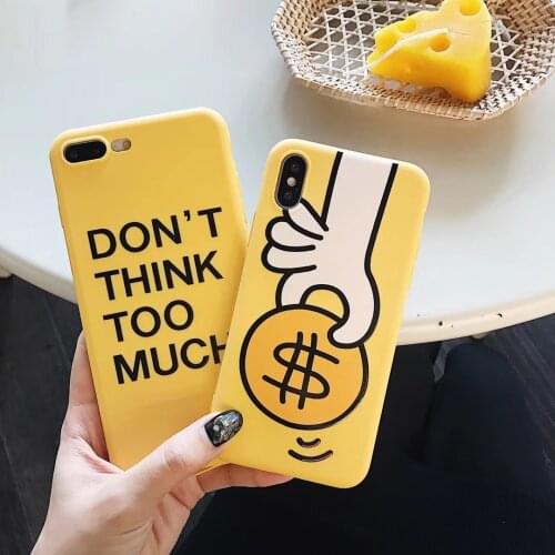 Funny gold money patterned cute cartoon Phone case for coque iPhone 7 8 Plus X XR XS 11Pro Max case silicone for iPhone 11 case