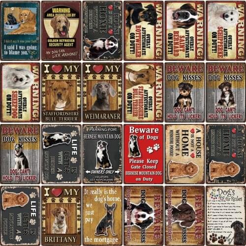 [ Kelly66 ] Warining Dogs Life Is Better With A Miniature Poodle Metal Sign Home Decor Bar Wall Art Painting 20*30 CM Size DG-51