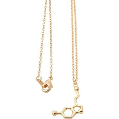 Everfast 1pc Serotonin Neurotransmitter Molecule Science Chemical Jewelry Eternal Memory Necklace Birthday