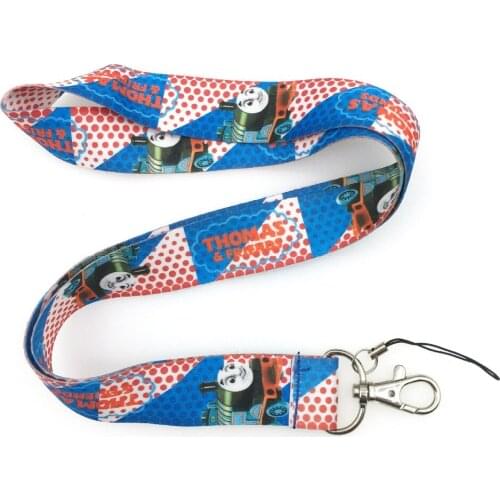 Cartoon Thomas Keychain neck strap lanyard For keys ID Card Pass Gym USB badge holder DIY Hang Rope Lariat Tags Lanyards Cuello
