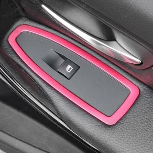 4pcs Interior Stainless Steel Car Door Window Switch Lift Panel Trim Cover For BMW 3 Series F30 320i 328i 2013-2016