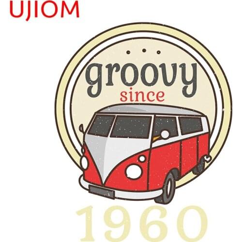 UJIOM Since 1960 Bus Wallstickers Cartoon Sticker Vinyl Waterproof Wallpaper Wall Decor Art Decal for Furniture Home Decoration