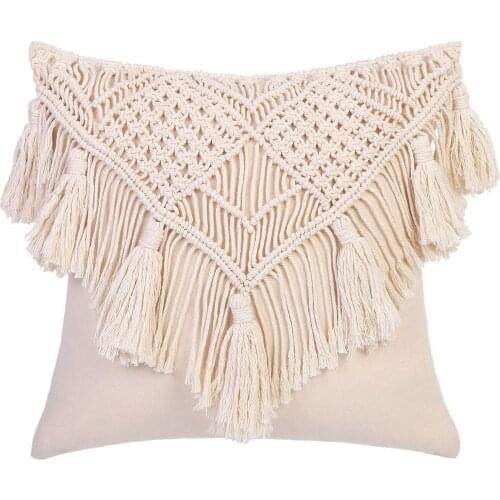 Boho Pillow Case Cotton Embroidered Throw Pillow Covers Decorative Cushion Cover 45x45cm For Sofa Bed Chair Home Decor Active