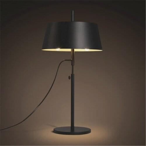 Nordic Retro Loft Black Table Light Modern Living Room Bedside Lamp Art Iron Hotel Room Table Lights Free Shipping