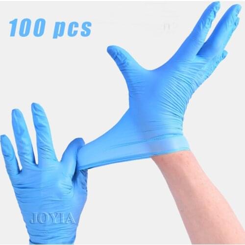 Nitrile Gloves Disposable 100pcs Examination Glove Latex Powder Free S M L Blue 50 1000 Home Work Elastic Gloves