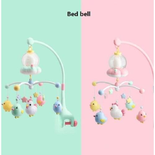 0-1 year old baby bedside bell touch with sound effect fetal sound light rotating bed bell puzzle baby toys
