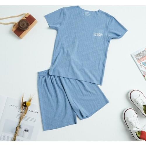 Baby Boys Pajamas New Summer Short Sleeve Childrens Clothing Sleepwear Pyjamas Kids Nightwear Sets For Girls 4 6 8 10 12Years