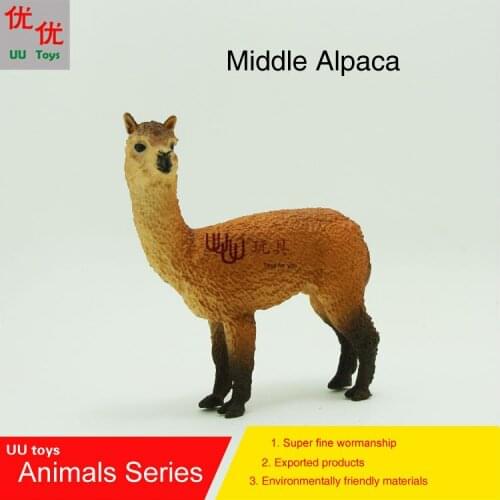 Hot toys:Middle Alpaca Simulation model Animals kids toys children educational props
