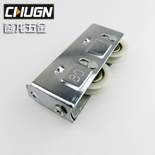 Spring 80 double narrow gauge Aluminum Alloy and windowpulley push-pull window roller ball bearing sliding wheels