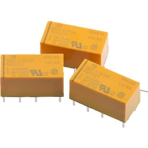 HOT NEW 5V 12V 24V relay DS2Y-S-DC5V DS2Y-S-DC12V DS2Y-S-DC24V DS2Y S DC5V DS2Y S DC12V DS2Y S DC24V 5VDC 12VDC 24VDC 1A 8PIN