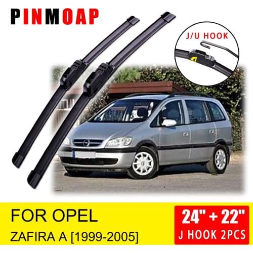 For Opel Zafira A 1999 2000 2001 2002 2003 2004 2005 Front Wiper Blades Brushes Cutter Accessories U J Hook