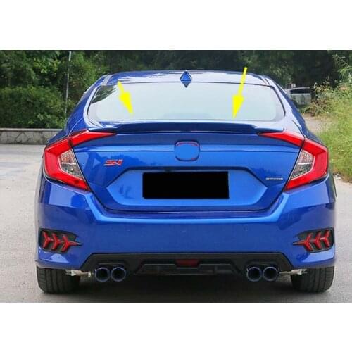 Wing Spoiler For 2016-2021 Honda Civic 4DR Sedan ABS Unpainted Model Rear Factory Style Trunk Lip 1PCS