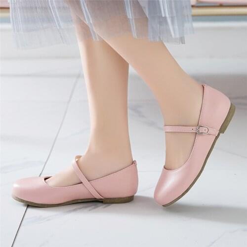 Mary Jane Flats Women Casual School Flat Shoes Girls Dance Ballerina Shoes Woman Red White Pink Footwear Size 9 10 32 33 42 43