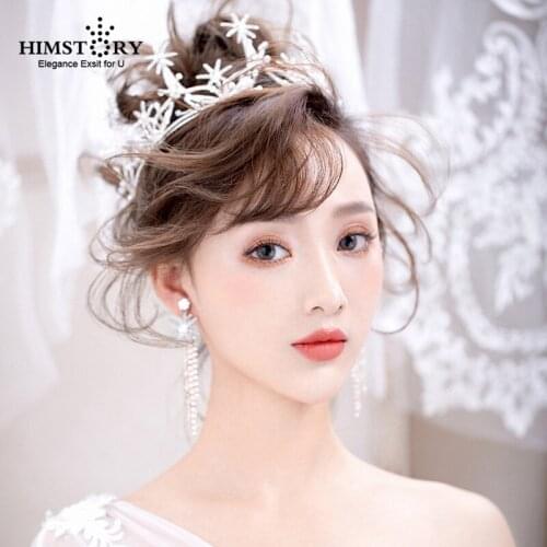 Gorgeous Handmade Crystal Rhinestone Starfish Bridal Tiara Crown Star Bride Headpiece Bouquet Hairbands Wedding Hair Accessories