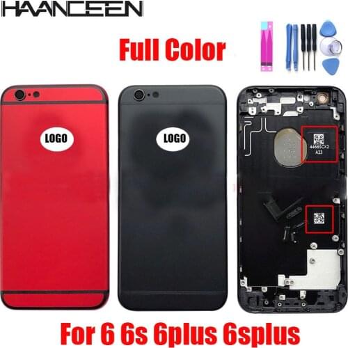 Housing For iPhone 6 6s 6 plus 6s plus Battery Back Cover Rear Door Housing Frame Assembly With Full Small Parts