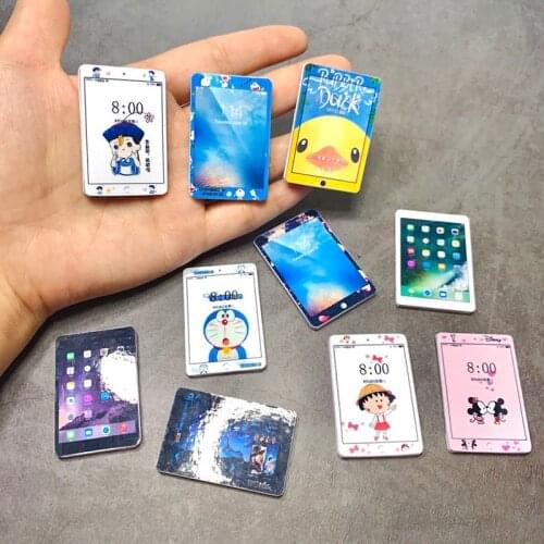1pcs 1/12 Sclae Mini Cartoon Mobile Phone ,pad Model Miniature Toys for BJD Barbies Doll House Decoration Acceessories
