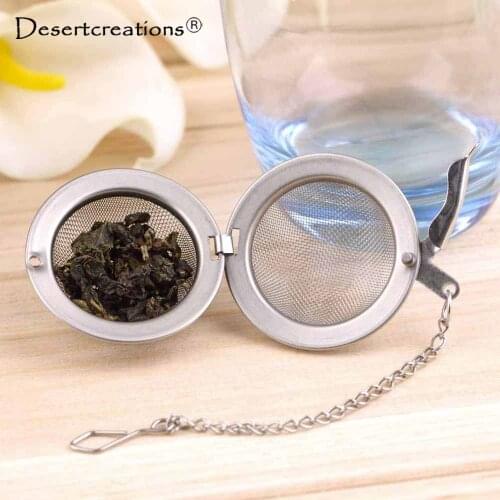 1pcs Stainless Steel Sphere Locking Spice Tea Ball Strainer Mesh Infuser Tea Strainer Filter Infusor New Arrival