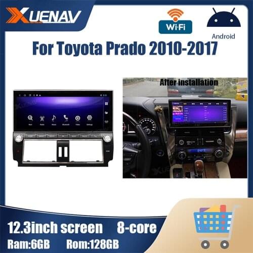 Tesla Style 12.3 Inch Car auto multimedia player For Toyota Prado 2010-2017 GPS Navigation Car Radio multimedia player