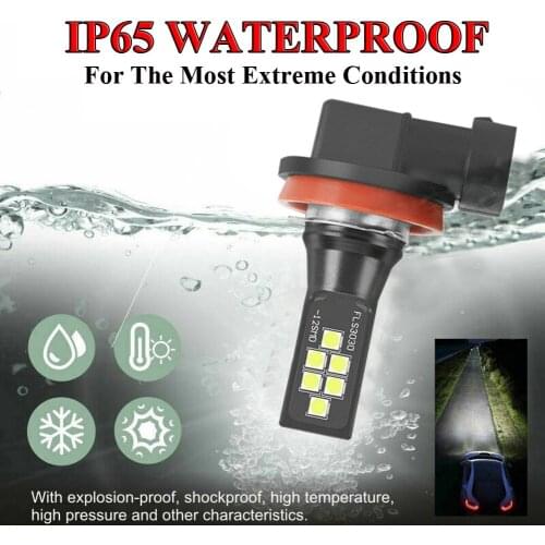 2pcsCanbus H8H11 Led Car Fog Light Lamp 6000k White Error Free Car Bulbs 12v Fog Lights Led Strip Light Led Lamp Car Accessories