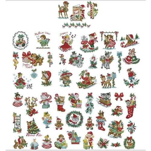 22/25ct sock Cross Stitch Kit Package Greeting Needlework Counted Cross-Stitching Kits New Style Counted Cross stich