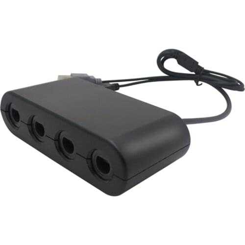10pcs Converter Adapter GameCube to for W-i-i-U or PC Combined 4 ports 2-in-1 Controller Adapter