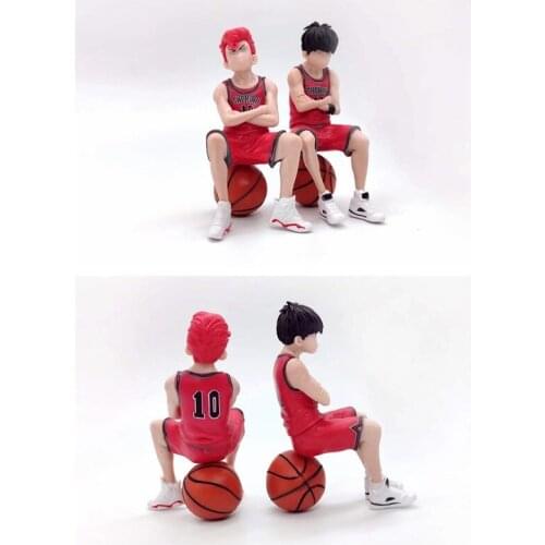 Anime Toys Slam Dunk Q Version Rukawa Kaede Sakuragi Hanamichi Sitting Ball Doll Bag Figure