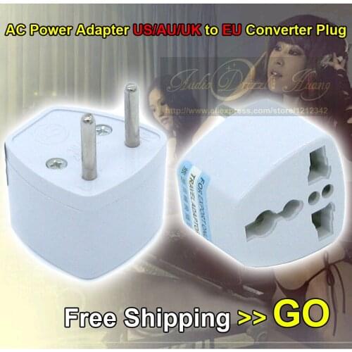 Free Shipping 50Pcs/lot Universal AC Power Travel Charger Adapter US to AU UK EU Converter Plug Wall Socket Adaptor Adaptador