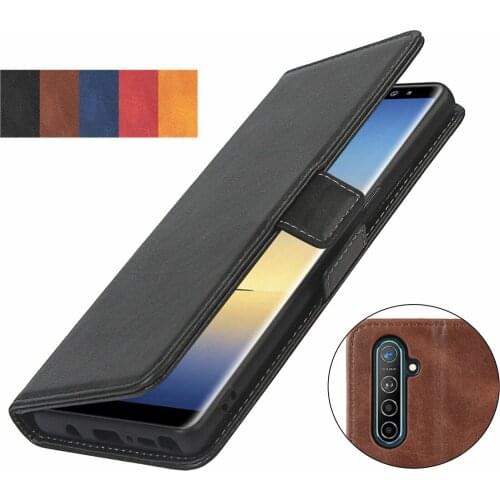 Pu leather Fitted Case for OPPO Realme XT X2 Wallet Cover Short-buckle Flip book holster protective phone bag case GG