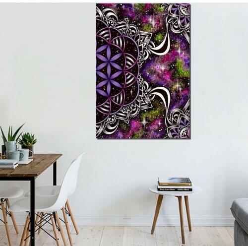Flower of Life By Brizbazaar HD print 1 piece ArtSailing decorative large canvas wall art paintings for living room CU-3437D