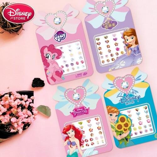 Disney Princess Stickers Frozen Anna Elsa Sofia Pony for Baby Kids Girls Toys Stickers Tattoo Nail DIY Waterproof Sticker