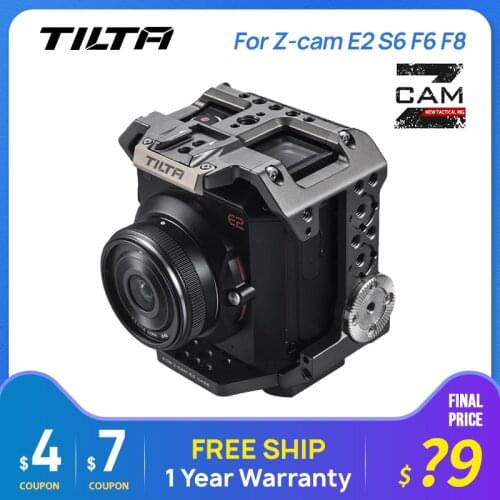 Tilta Cage for Z-cam F6 F8 E2 S6 Camera Cage Top Handle/Baseplate/Side Handle R/S Function ZCam E2 Camera Cage vs SmallRig