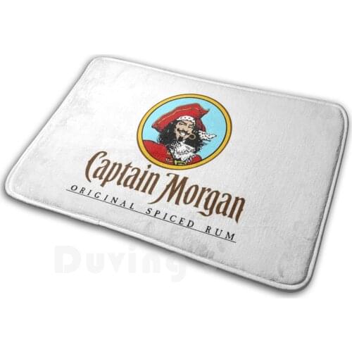 Captain Morgan Mat Rug Carpet Anti-Slip Floor Mats Bedroom Rum Pirate Captain Morgan Spiced Beverages Drinks Caribbean