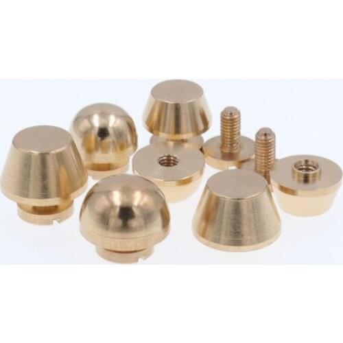 Brass buckle Circular arc bucket-shaped DIY spike foot nail decorative buckle bag part handmade leather craft button