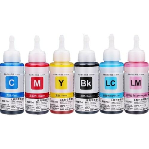 6 bottle dye Ink Refill Kit compatible FOR EPSON L800 L801 L805 L810 L850 L1800 printer ink T6731 T6732 T6733 T6734 T6735 T6736