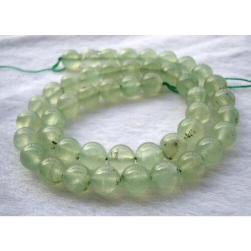 Natural Prehnite Round Shape 9mm Loose Beads For Jewelry Making DIY Bracelet Necklace Earrings