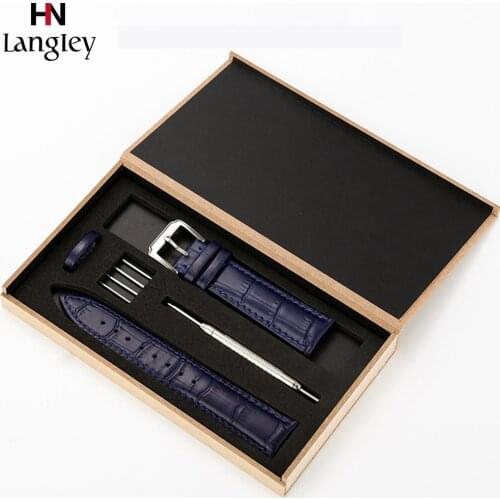 Genuine Cow Leather Wristwatch Bands Bamboo knot Straps With Wooden Box Men Women Watches Straps Waterproof Breathable Straps