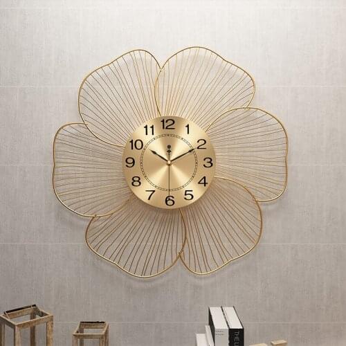 Luxury Nordic Metal Wall Clock Modern Design Large 60cm Silent Creative Minimalist Novelty Art Watch Wandklok Home Decoration E5