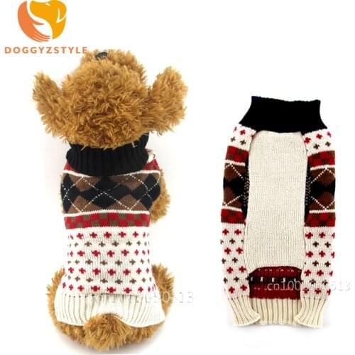 Xmas Pet Dog Sweater Puppy Clothes Stripe Winter Pets Knitwear Clothing For Small Dogs Christmas Outdoors Warm Coat Costumes