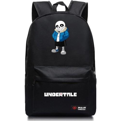 Teenage Girls Boys 16 Inch Undertale Backpack Frisk Red Heart Book Bag Mochila Travel Bag Children School Backpacks Props Gifts