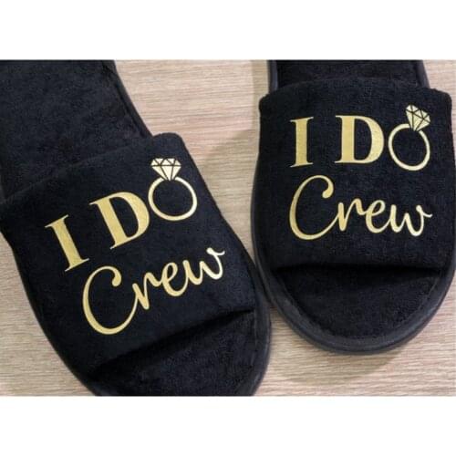 Custom gold ring groom&bride Slippers,titles wedding Slippers,Bridesmaid engagement Gift, Bridal Party Slippers,hen night Favors