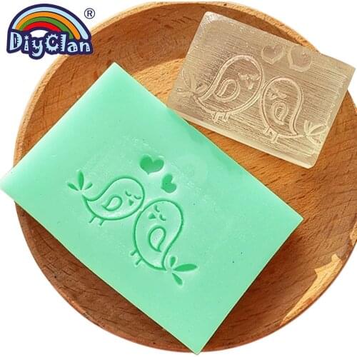 Resin Sweet birds pattern DIY handmade acrylic soap stamps soap mold chapter mini diy patterns Z0019XN